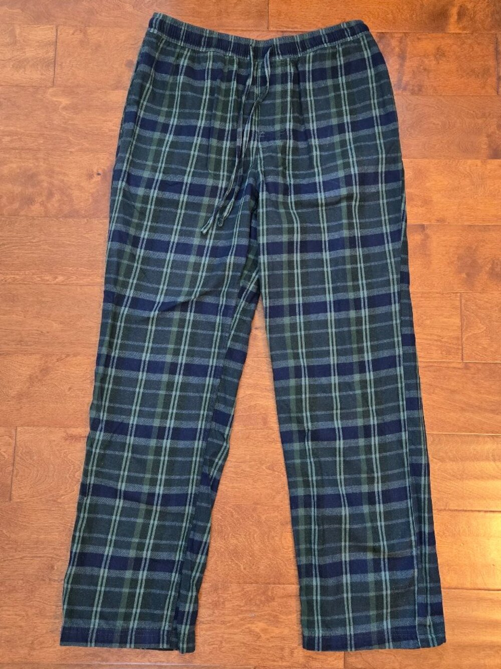 Eddie Bauer Men's Plaid Flannel Pajama Pants Navy Green Size M